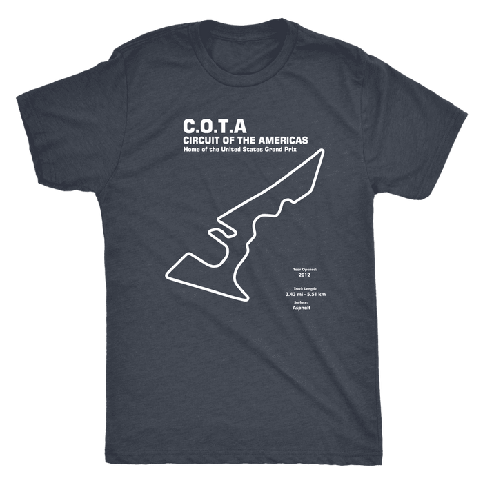 Circuit of the America's COTA Race Track Outline Series T-shirt