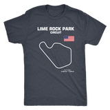 Lime Rock Park Circuit Race Track Outline Series T-shirt or Hoodie