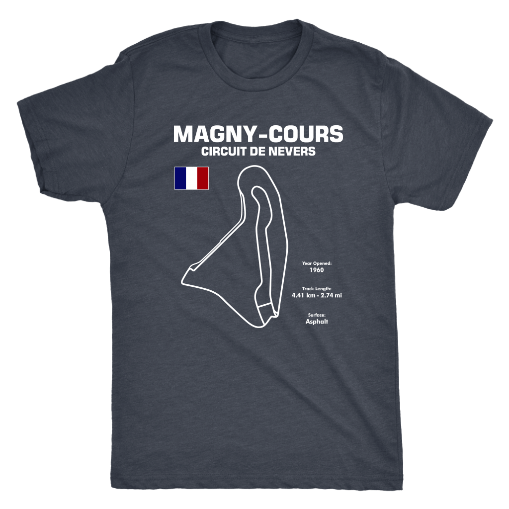 Circuit de Nevers Magny Cours Version 3 Track Outline Series T-shirt and Hoodie