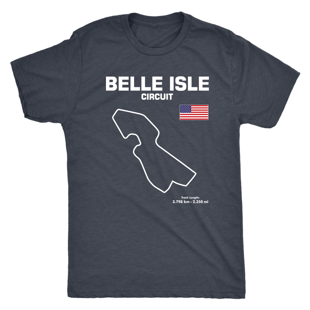 Detroit Belle Isle Track Outline Series T-shirt or Hoodie
