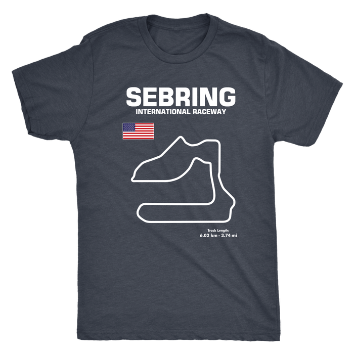 Sebring International Circuit Track Outline Series Version 2 T-shirt and Hoodie