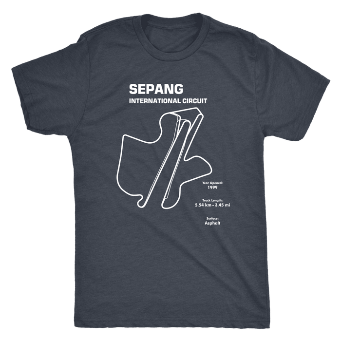 Sepang Malaysian International Circuit Race Track Outline Series T-shirt