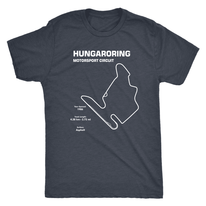 Hungaroring Motorsport Circuit Race Track Outline Series T-shirt