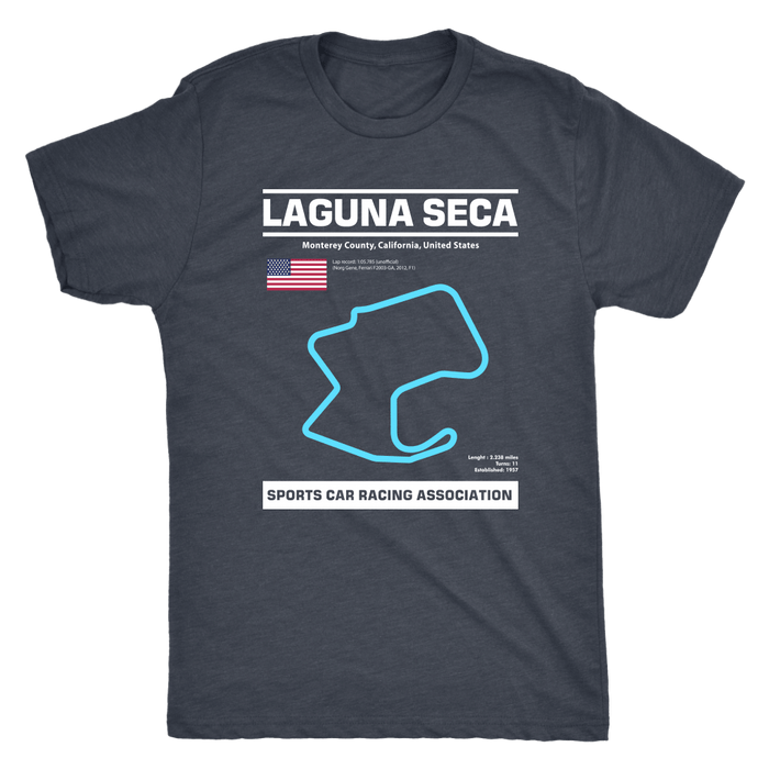 Version 2 Laguna Seca Race Track Outline Series T-shirt