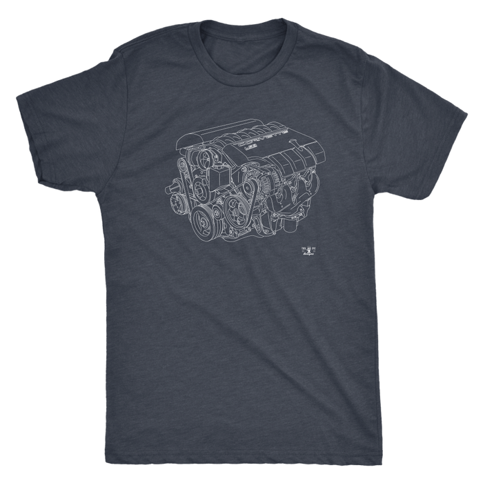 Engine Blueprint Series LS3 Corvette V8 T-shirt and Hoodie