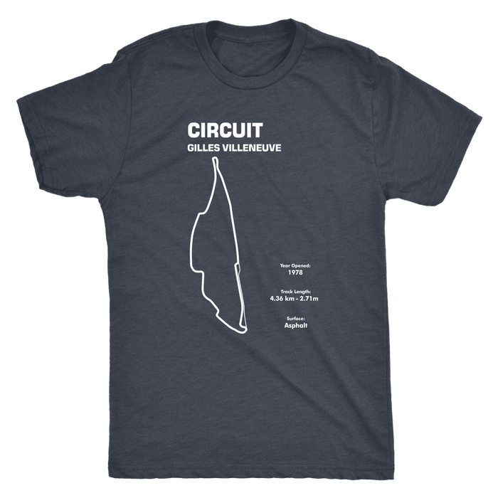 Circuit Gilles Villeneuve Track Outline T-shirt