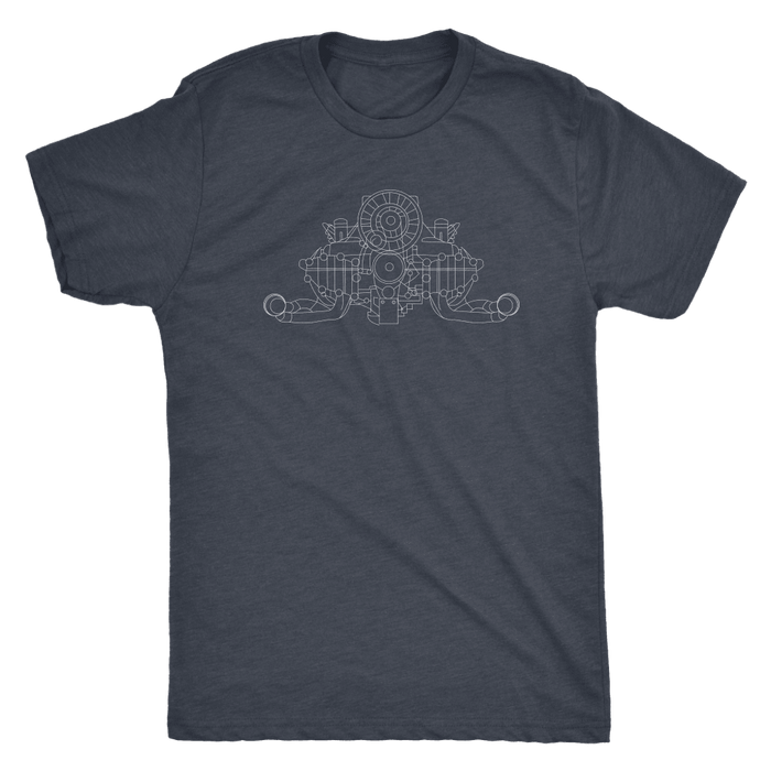 Engine Blueprint Series  Air Cooled Engine Blueprint Illustration Series t-shirt