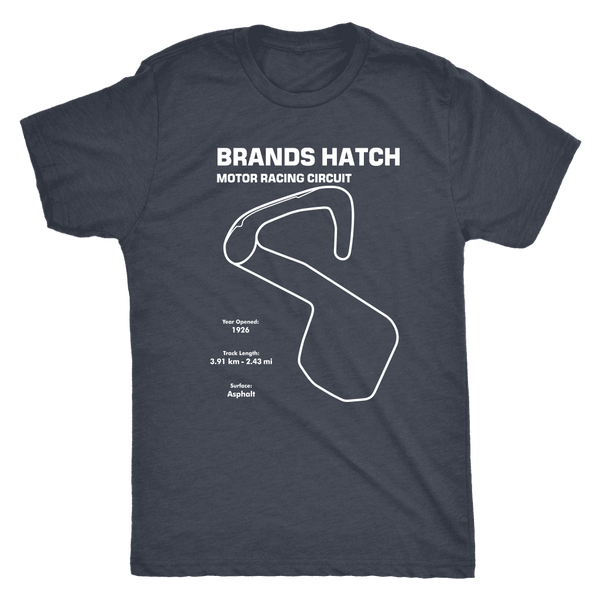 Brands Hatch Motor Racing Circuit Track Outline Series T-shirt