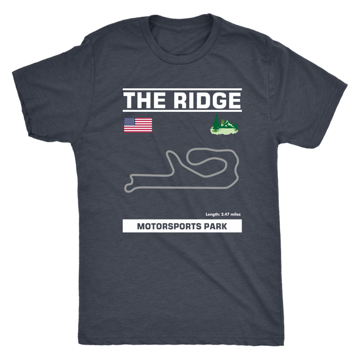 Washington State The Ridge Race Track Outline Series T-shirt