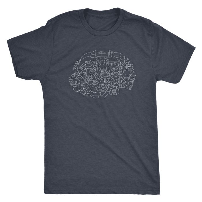 Japanese Car FA20 BRZ Engine Blueprint Illustration T-shirt