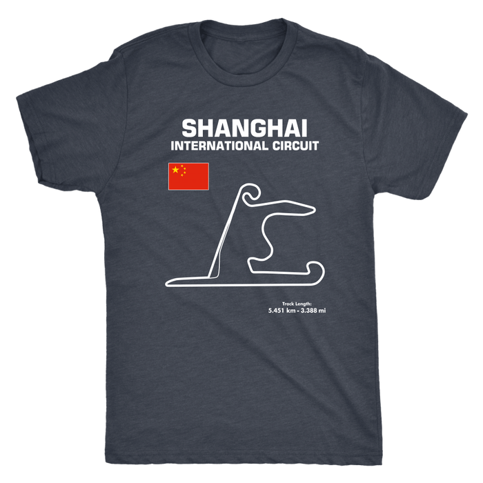 Shanghai International Circuit Race Track Outline Series T-shirt or Hoodie