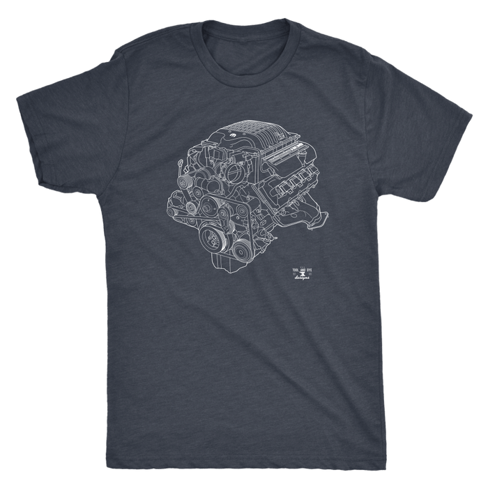 Engine Blueprint Series like a 1000hp Hellephant  t-shirt or hoodie