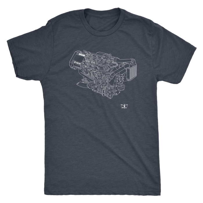 Saab 16v Engine Blueprint Series T-shirt and Hoodie