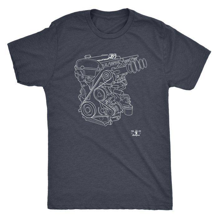 MZR Mazda Duratec Engine Blueprint Series T-shirt