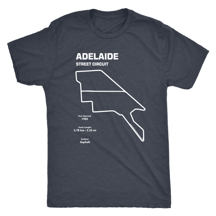 Adelaide Street Circuit Track Outline Series T-shirt (Adelaide Parklands Circuit)