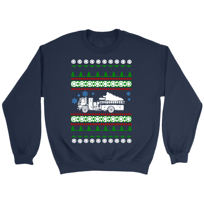 Fire Truck Ugly Christmas Sweater, hoodie and long sleeve t-shirt emt paramedic sweatshirt