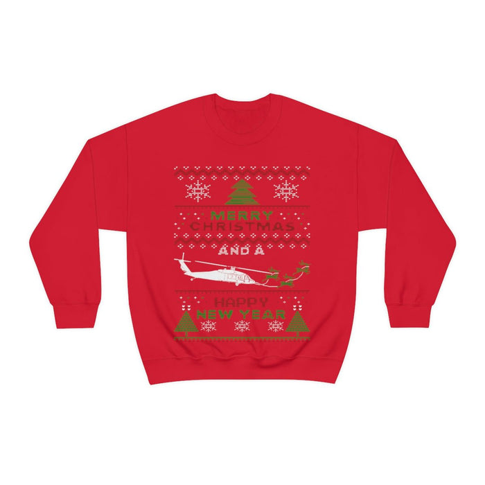 Copy of Military Helicopter Blackhawk Ugly Christmas Sweater Sweatshirt monster digital