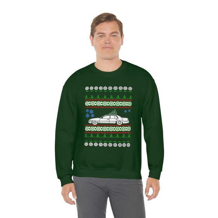 Canada car like 2nd gen Crown Victoria Ugly Christmas Sweater Sweatshirt