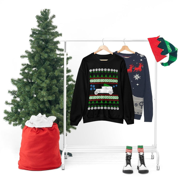 Old car like a Model A ugly Christmas Sweater Sweatshirt