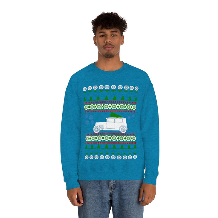 Old car like a Model A ugly Christmas Sweater Sweatshirt