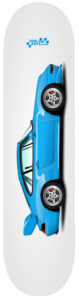 Car Art 993 RS Skateboard Deck 7-ply Hardrock Canadian Maple blue v2
