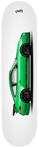Car Art 997 GT3 RS Skateboard Deck 7-ply Hardrock Canadian Maple Green