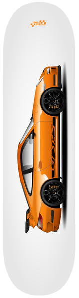 Car Art 997 GT3 RS Skateboard Deck 7-ply Hardrock Canadian Maple Orange V5