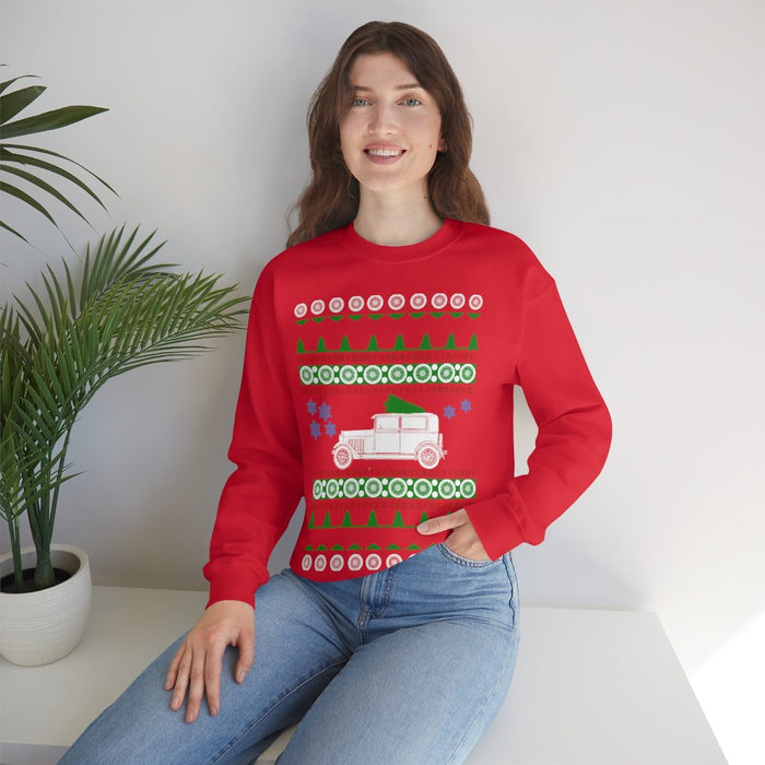 Old car like a Model A ugly Christmas Sweater Sweatshirt