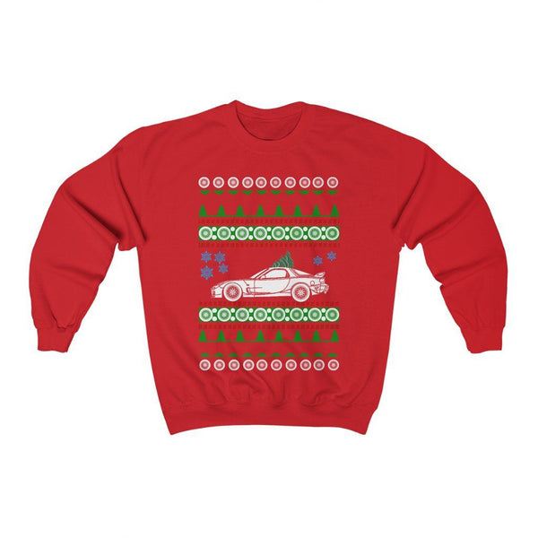 mazda RX-7 FD 3rd Gen Ugly Christmas Sweater V5