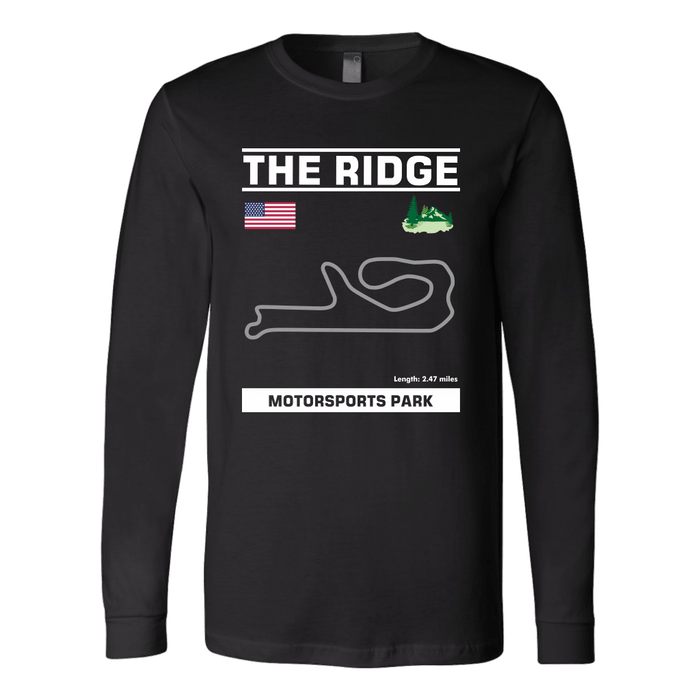 Washington State The Ridge Race Track Outline Series T-shirt