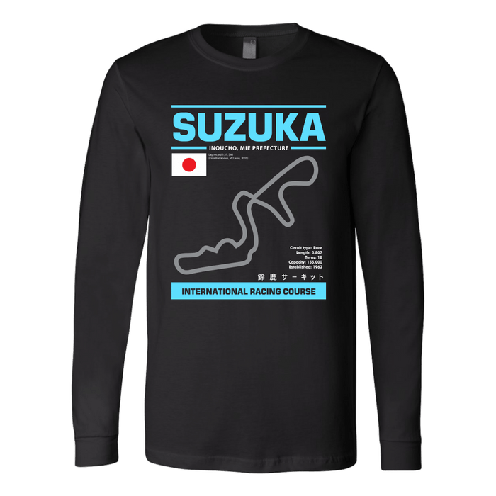 Suzuka International Racing Course Race Track Outline Series T-shirt Ver. 2