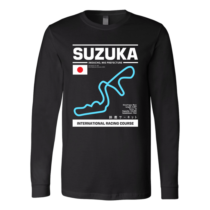 Suzuka International Racing Course Race Track Outline Series T-shirt Ver. 3