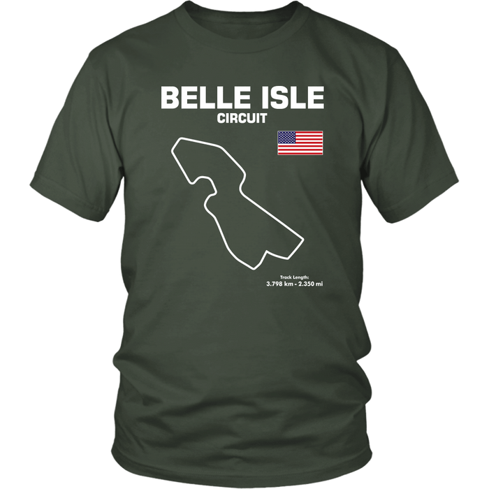 Detroit Belle Isle Track Outline Series T-shirt or Hoodie