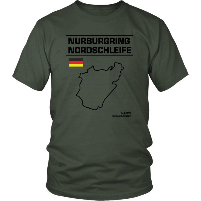 Nurburgring Nordschleife Version 2 Track Outline Series Shirt and Hoodie