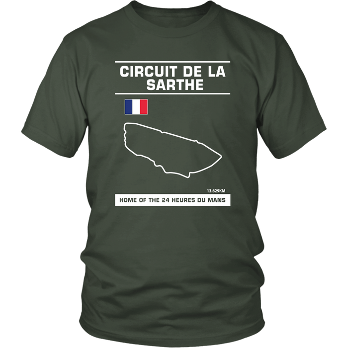 Circuit De La Sarthe 24 Heures Du Mans Track Outline Series Shirt and Hoodie