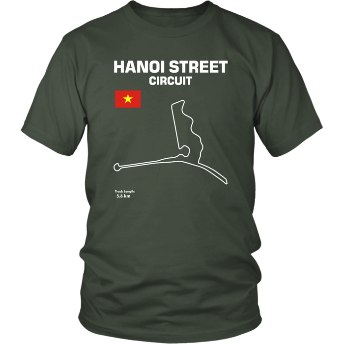 Hanoi Street Circuit Vietnam Track Outline Shirt