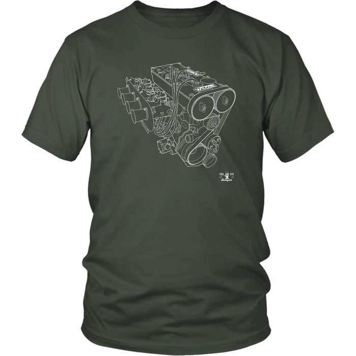 Engine Blueprint Series Cosworth BDA Ford T-shirt and Hoodie