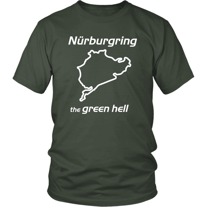 Nurburgring The Green Hell Track Outline t-shirt