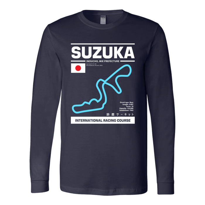 Suzuka International Racing Course Race Track Outline Series T-shirt Ver. 3