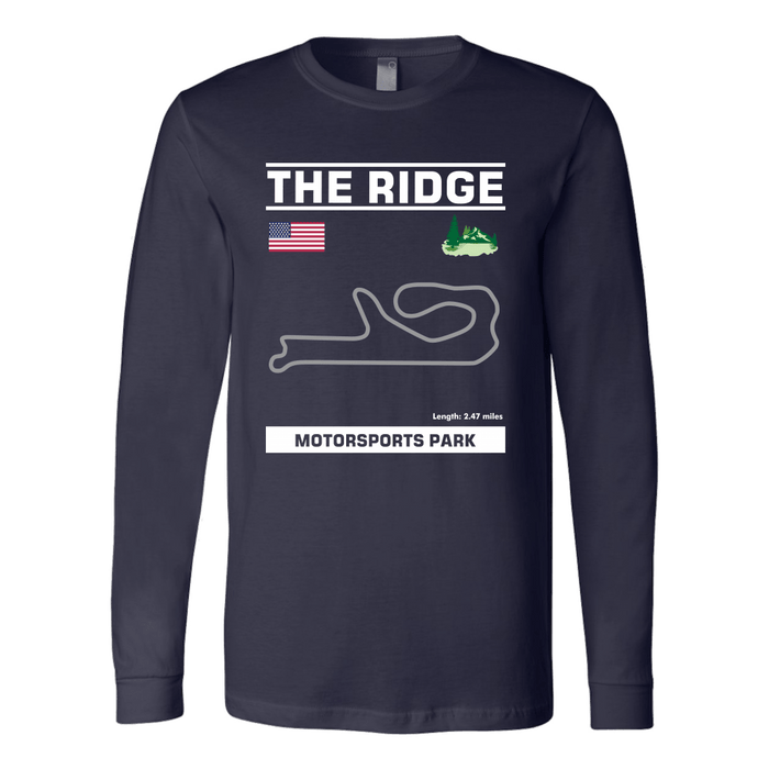 Washington State The Ridge Race Track Outline Series T-shirt