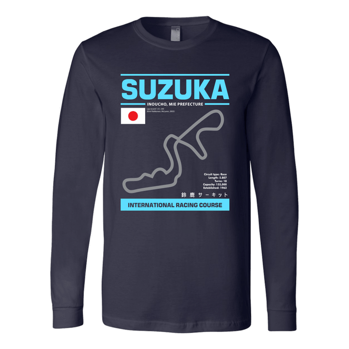 Suzuka International Racing Course Race Track Outline Series T-shirt Ver. 2