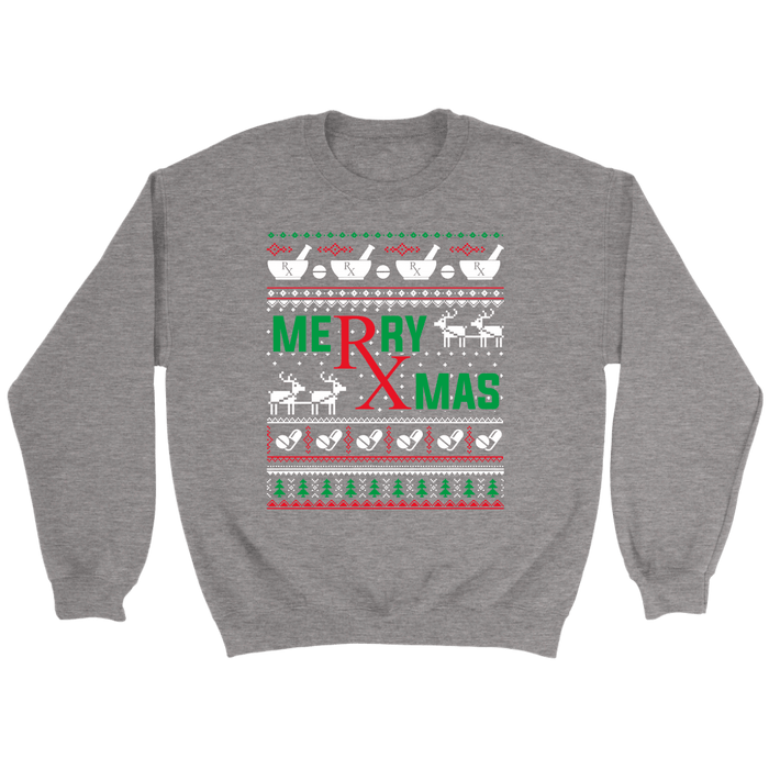 Merry RxMas Pharmacy Tech Pharmacist Ugly Christmas Sweater