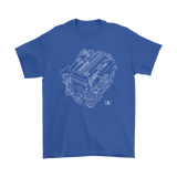 Toyota 1JZ Twin Turbo Blueprint Engine Illustration T-shirt and hoodie