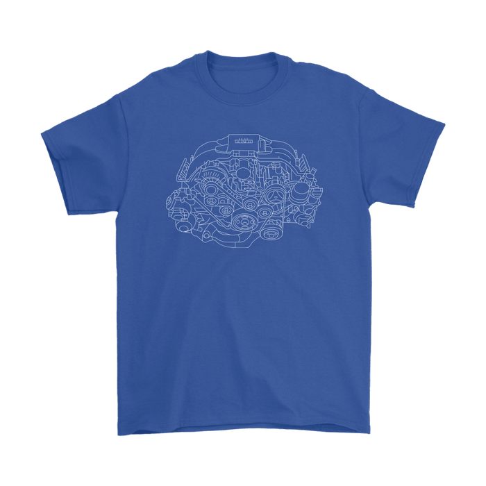 Japanese Car FA20 BRZ Engine Blueprint Illustration T-shirt