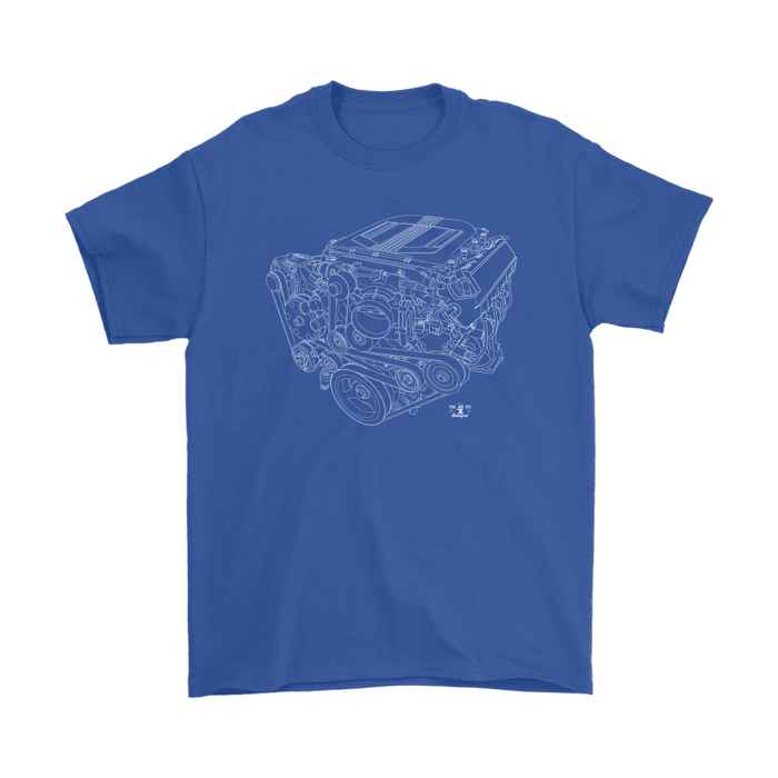 Chevy LT4 Engine Blueprint Illustration T-shirt