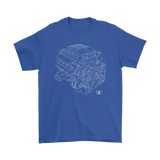 Engine Blueprint T-shirt Dodge HEMI 6.2L Hellcat  Illustration