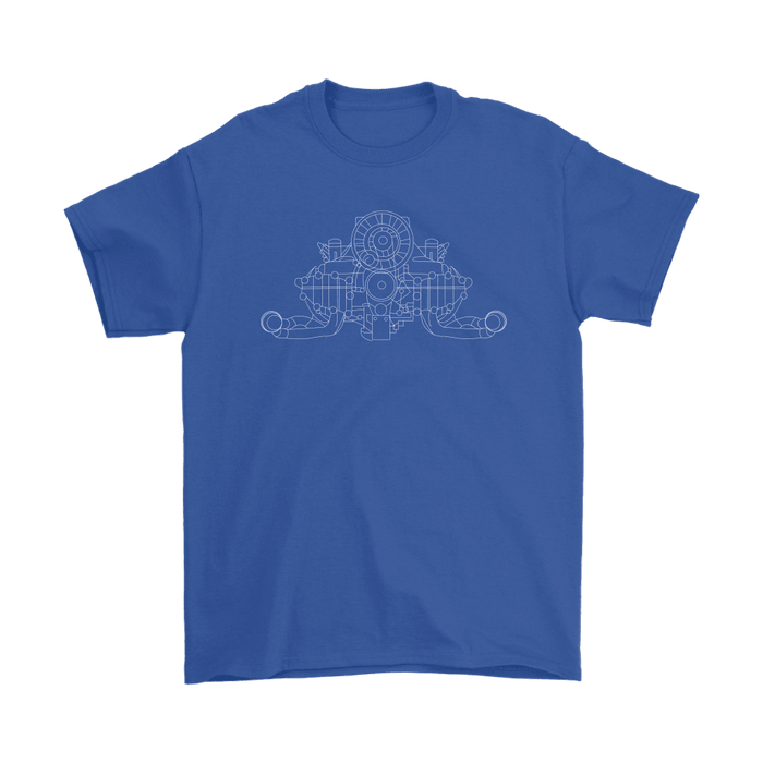 Engine Blueprint Series  Air Cooled Engine Blueprint Illustration Series t-shirt