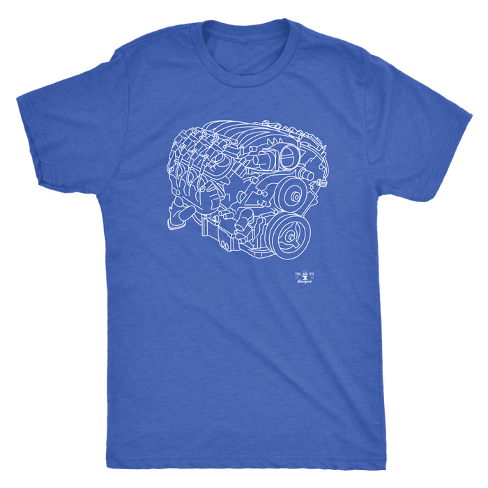 LS7 Engine Blueprint Illustration Series T-shirt