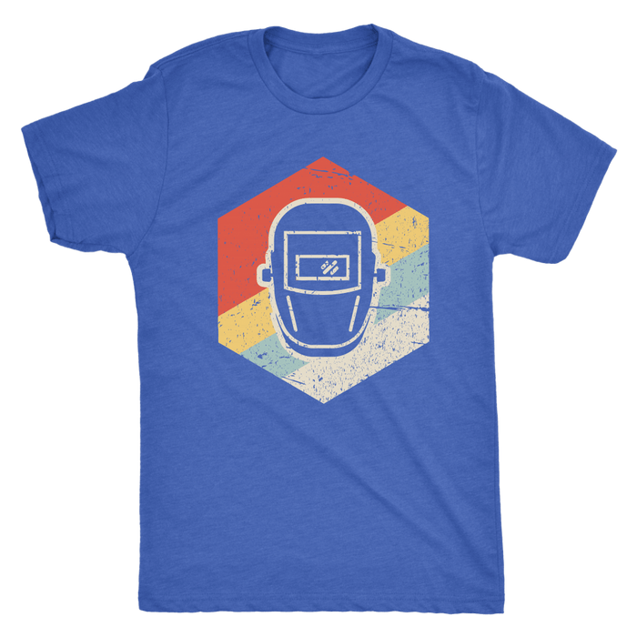 Vintage Retro Welding Helmet Icon T-shirt and Hoodie