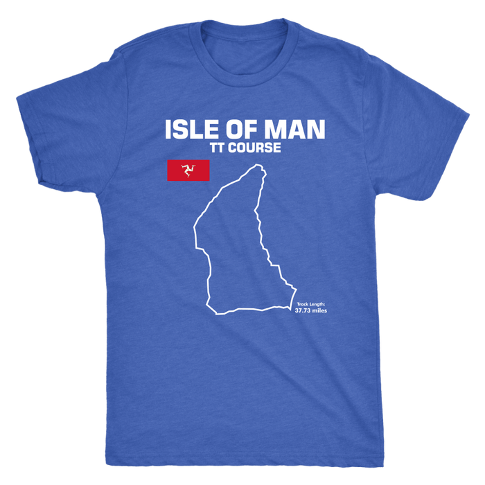 Isle of Man TT Mountain Course Track Outline Series T-shirt and Hoodie